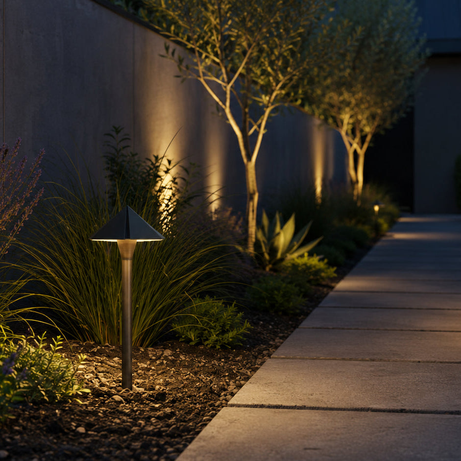 PLB19 Brass LED 12V Low Voltage Pathway Outdoor Lighting Landscape Fixture Lamp Ready G4 Socket