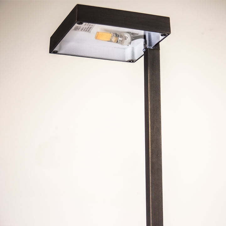 Outdoor Landscape Lighting LED 12V Low Voltage PLB20 4x/8x/12x Package Cast Brass Square Top LED 12V Low Voltage Pathway Outdoor Lighting Landscape Fixture 3W 3000K Bulb