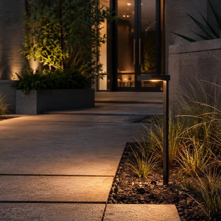 PLB20 Cast Brass Square Top LED 12V Low Voltage Pathway Outdoor Lighting Landscape Fixture Lamp Ready G4 Socket