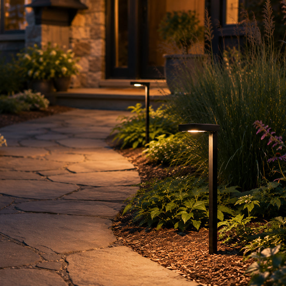 PLB20 Cast Brass Square Top LED 12V Low Voltage Pathway Outdoor Lighting Landscape Fixture Lamp Ready G4 Socket