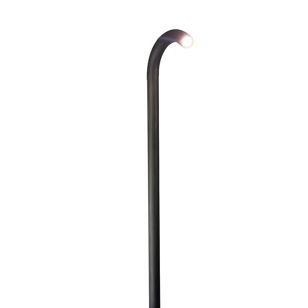 PLB21 4x/8x/12x Package Cast Brass 3W 3000K Warm White Integrated LED Cane Style Curved Low Voltage Pathway Light