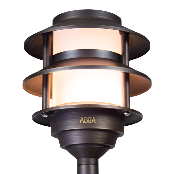 Outdoor Landscape Lighting LED 12V Low Voltage PLB22 4x/8x/12x Package Cast Brass Pagoda LED 12V Low Voltage Pathway Outdoor Lighting Landscape Fixture 3W 3000K Bulb