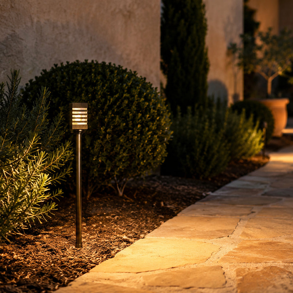 PLB24 Cast Brass Path and Area Light LED 12V Low Voltage Pathway Outdoor Lighting Landscape Fixture Lamp Ready G4 Socket