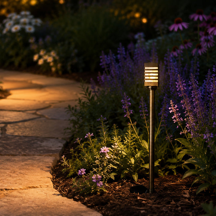 PLB24 Cast Brass Path and Area Light LED 12V Low Voltage Pathway Outdoor Lighting Landscape Fixture Lamp Ready G4 Socket