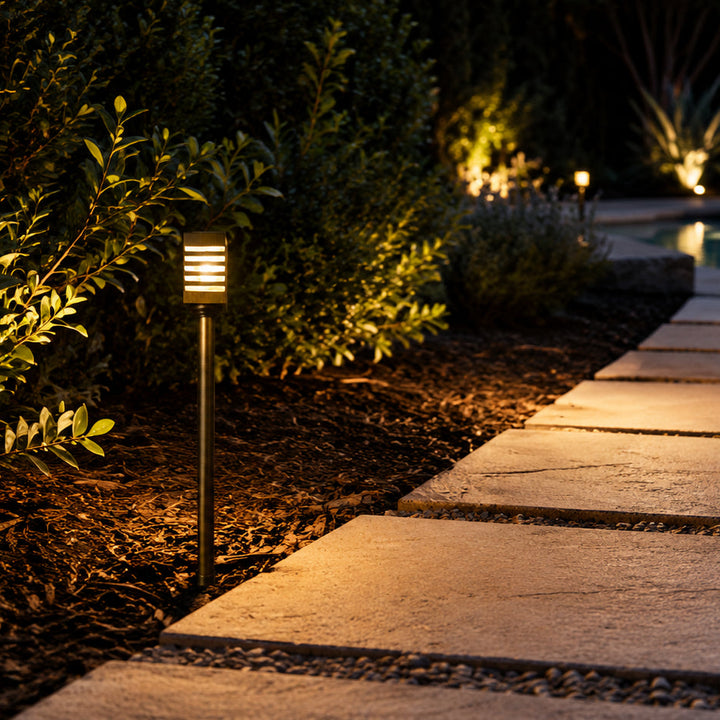 PLB24 Cast Brass Path and Area Light LED 12V Low Voltage Pathway Outdoor Lighting Landscape Fixture Lamp Ready G4 Socket