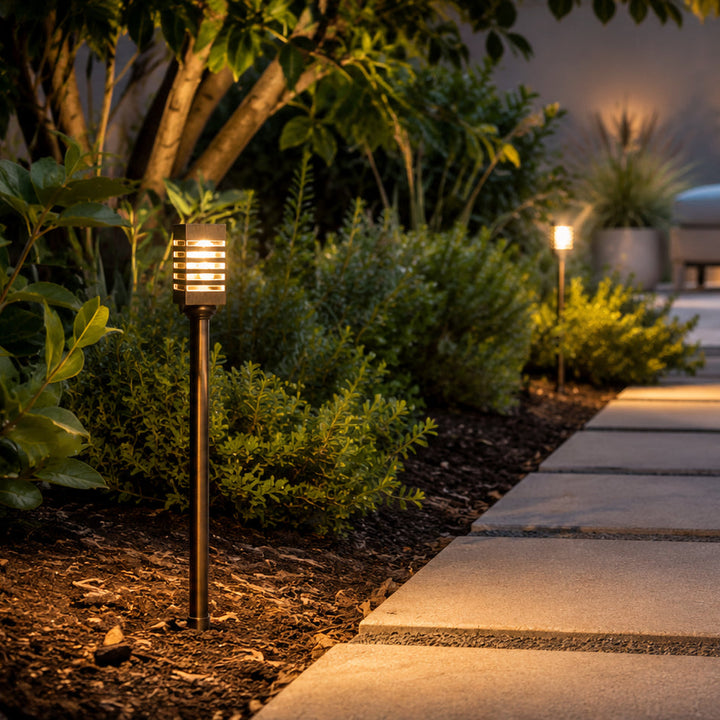 PLB24 Cast Brass Path and Area Light LED 12V Low Voltage Pathway Outdoor Lighting Landscape Fixture Lamp Ready G4 Socket