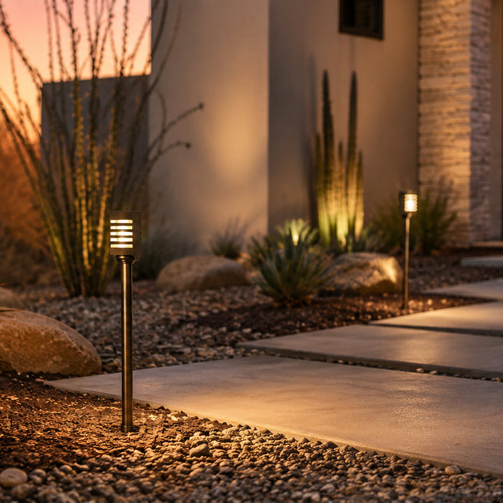 PLB24 Cast Brass Path and Area Light LED 12V Low Voltage Pathway Outdoor Lighting Landscape Fixture Lamp Ready G4 Socket