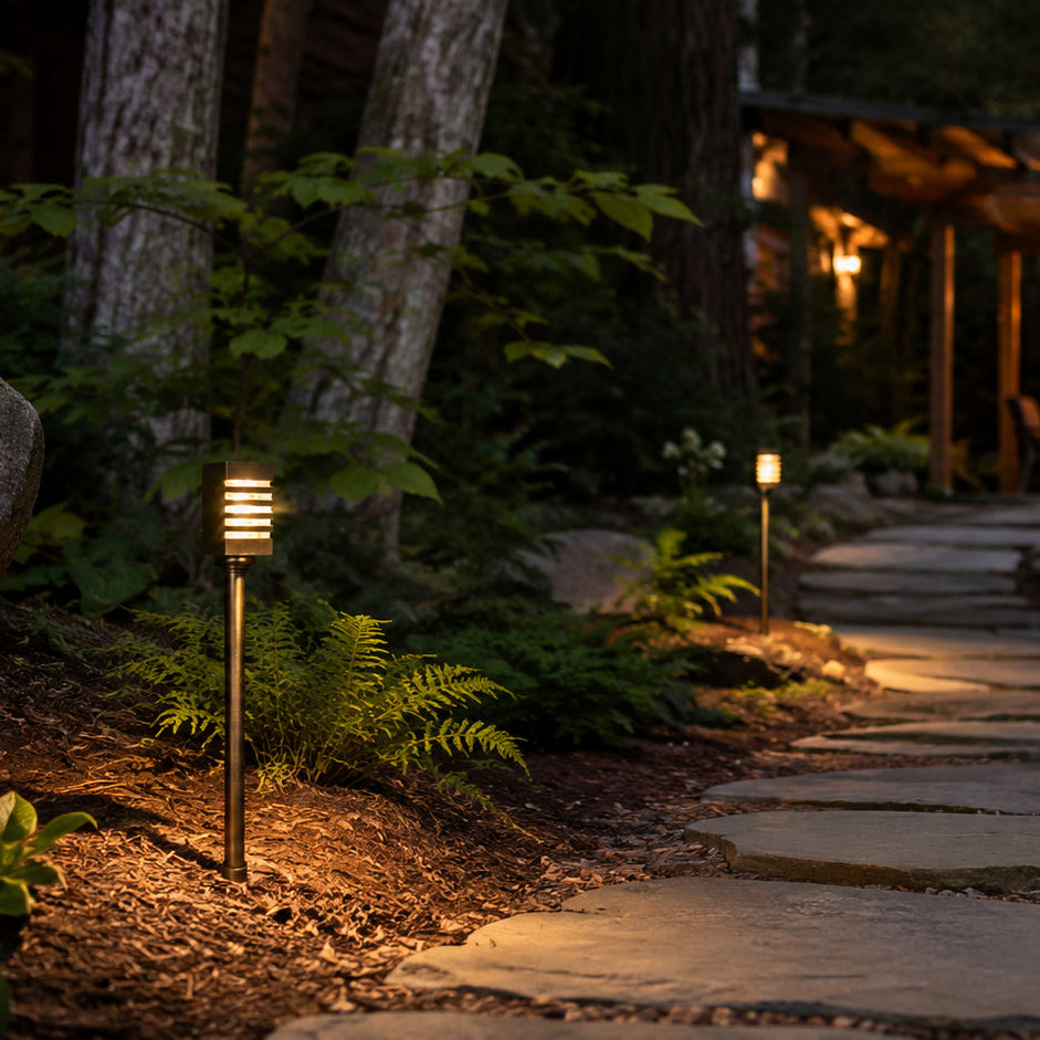 PLB24 Cast Brass Path and Area Light LED 12V Low Voltage Pathway Outdoor Lighting Landscape Fixture Lamp Ready G4 Socket