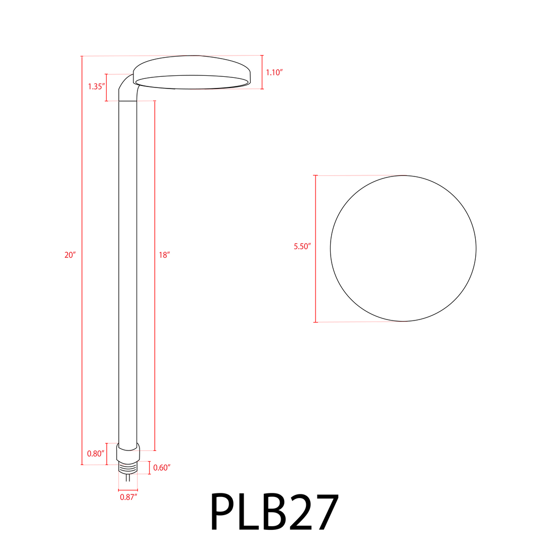 Outdoor Landscape Lighting LED 12V Low Voltage PLB27 4W Integrated LED Outdoor Garden Pathway Light | 12V Low Voltage Brass Path Light
