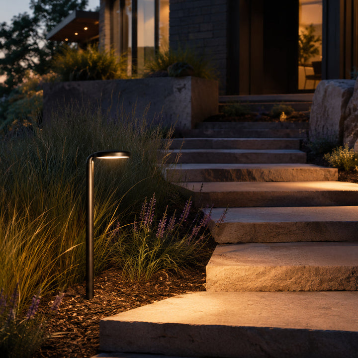 PLB27 4W 3000K  Integrated LED Outdoor Garden Pathway Light | 12V Low Voltage Brass Path Light