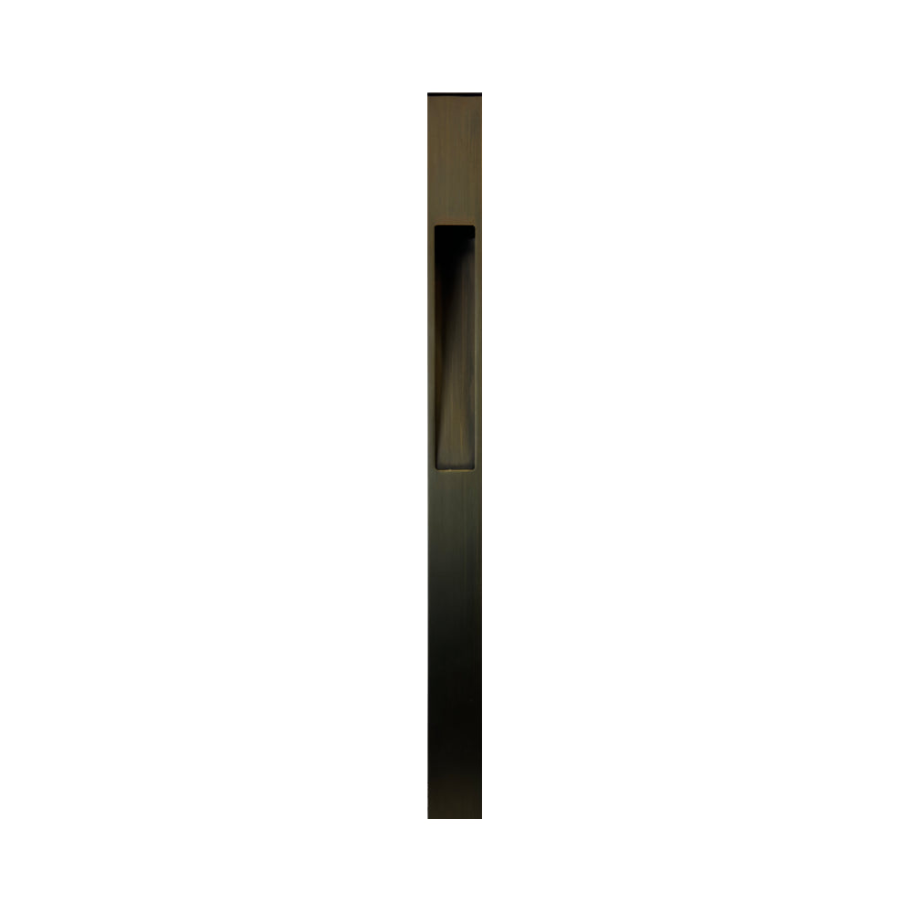 Outdoor Landscape Lighting LED 12V Low Voltage PLB29 Outdoor Garden Square Bollard Pathway Light | 12V Low Voltage Brass Path Light