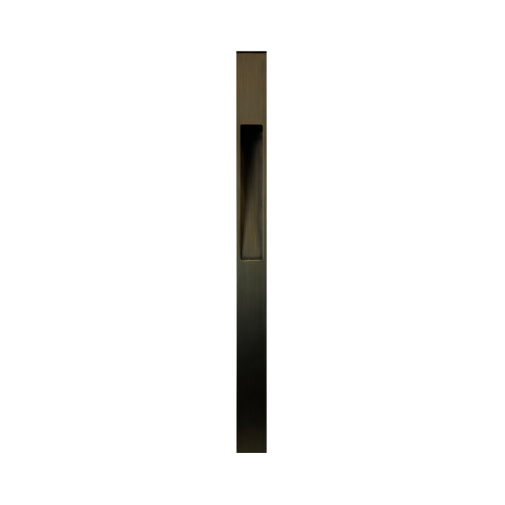 Outdoor Landscape Lighting LED 12V Low Voltage PLB29 Outdoor Garden Square Bollard Pathway Light | 12V Low Voltage Brass Path Light