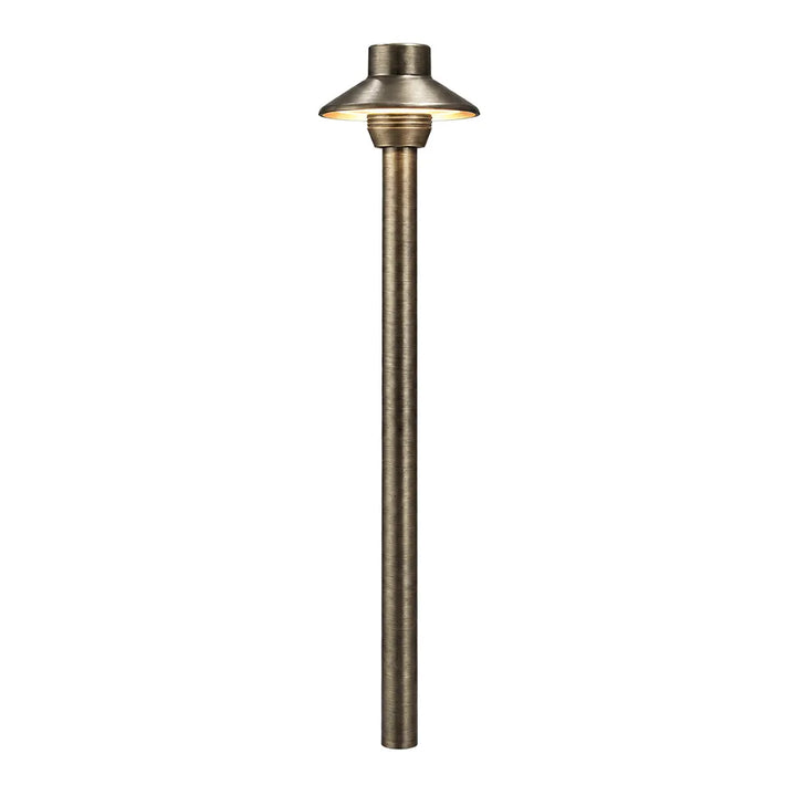 PLB30 Cast Brass Path Light | Lamp Ready 12V Low Voltage Landscape Light G4 Socket
