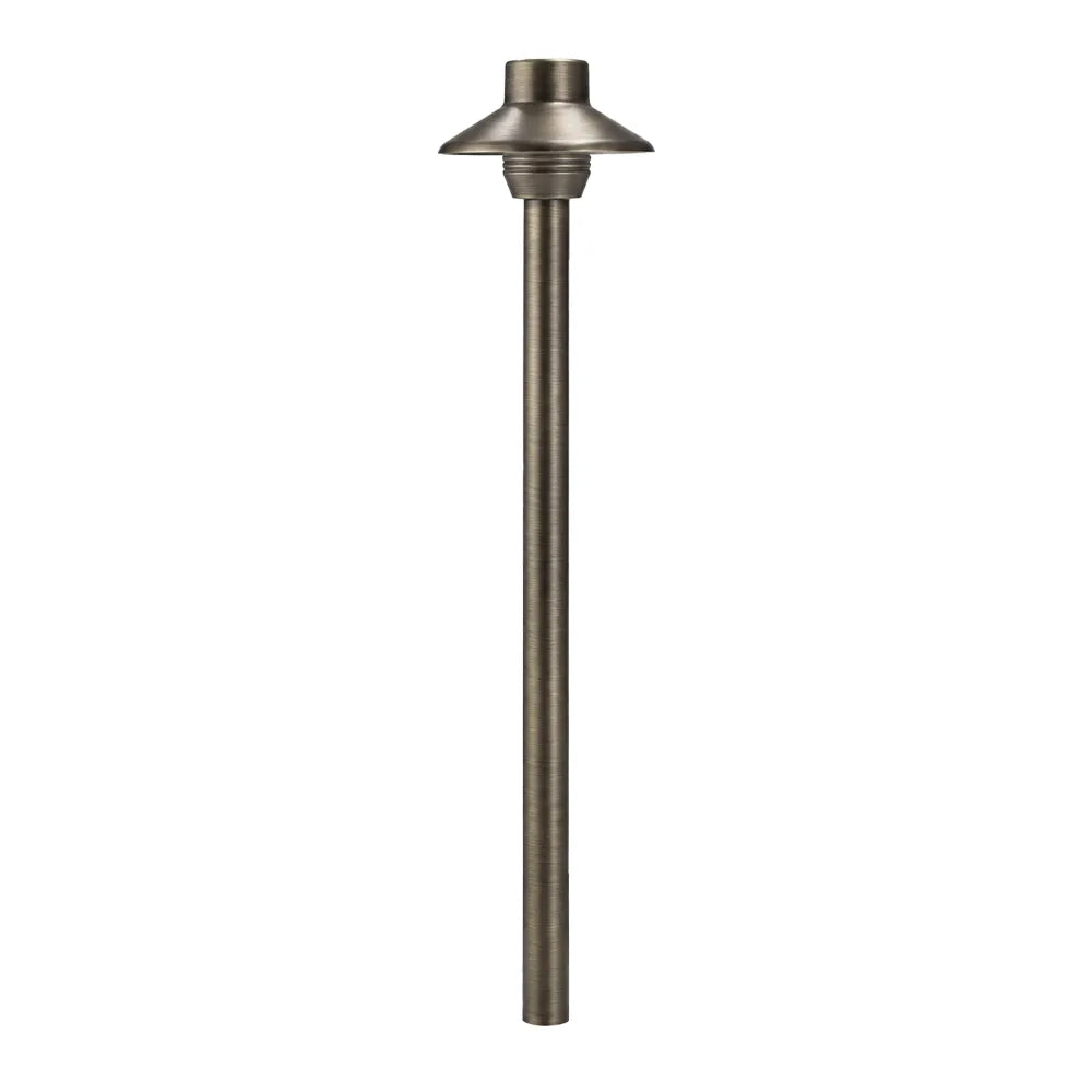 PLB30 Cast Brass Path Light | Lamp Ready 12V Low Voltage Landscape Light G4 Socket