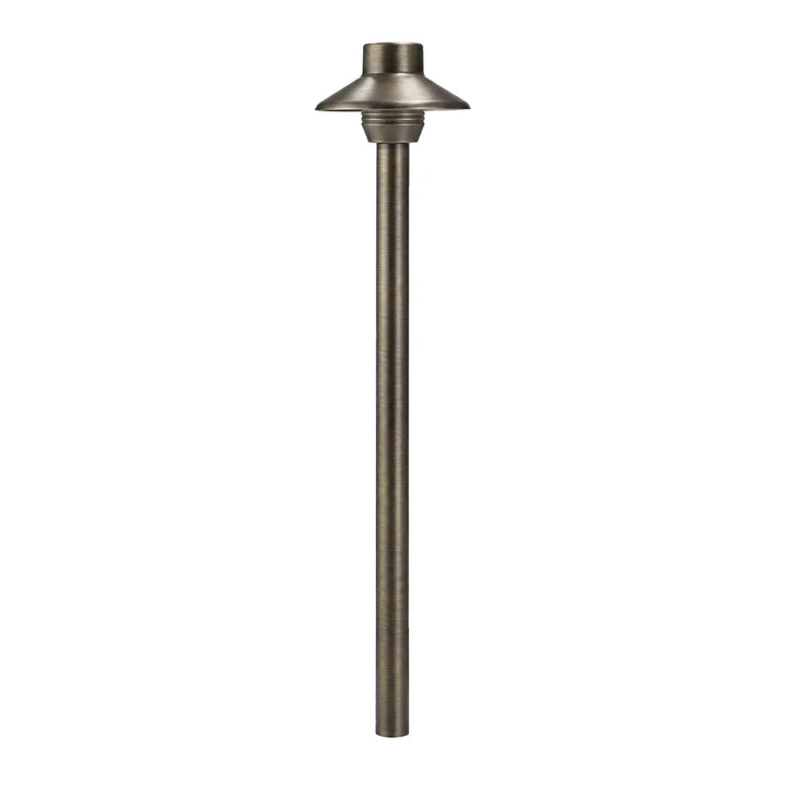 PLB30 Cast Brass Path Light | Lamp Ready 12V Low Voltage Landscape Light G4 Socket