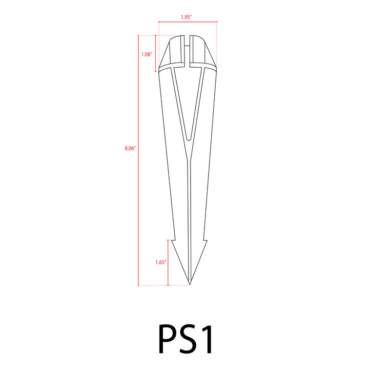 PS1 Heavy Duty 1/2" ABS Plastic Spike | Landscape Lighting Accessory