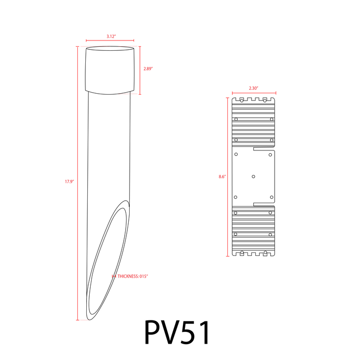 PV51 Heavy Duty PermaPost PVC Post with Cap | Landscape Lighting Accessory