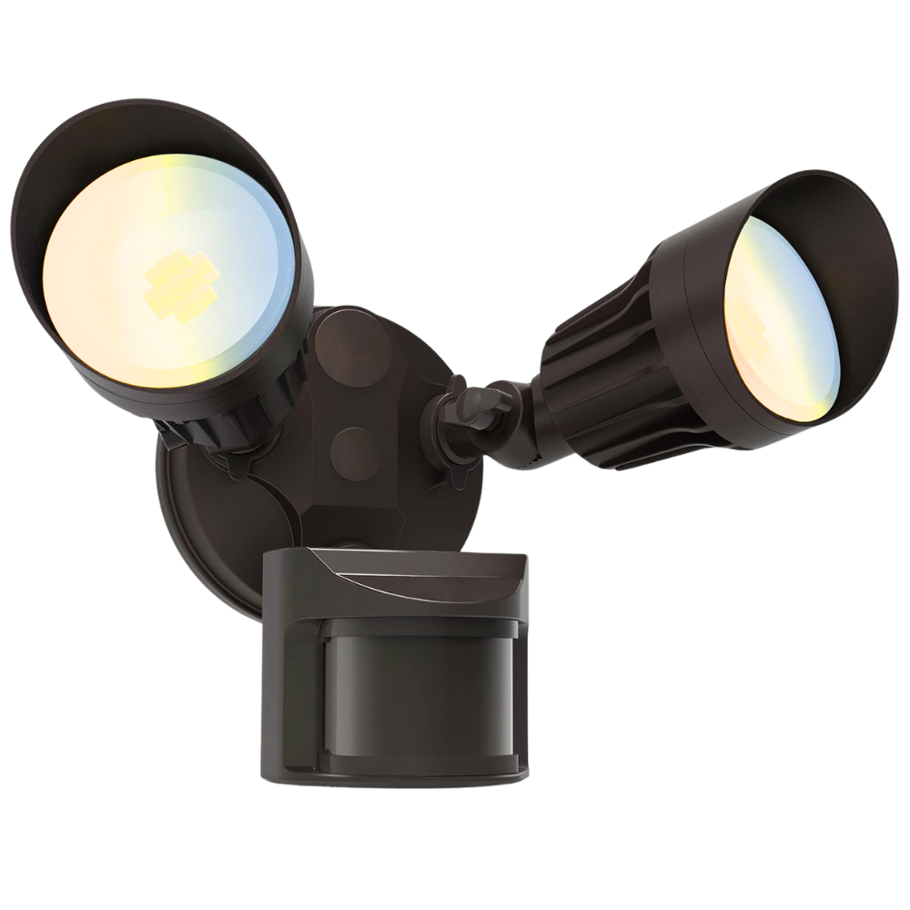 27.5W Wired Outdoor Brown LED Flood Light, 120V 3CCT 3000K/4000K/5000K