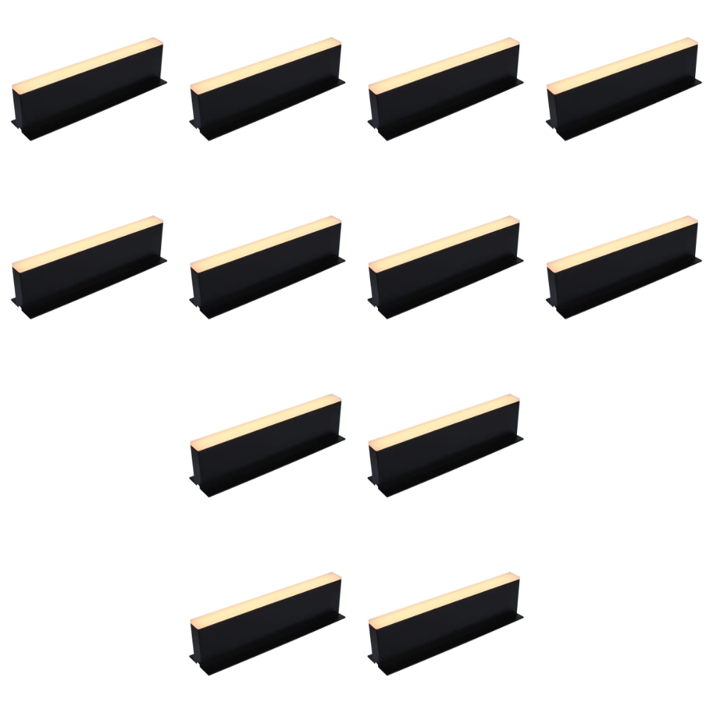 CRG33 4x/8x/12x 12"x0.80″x2.54" Paver Well Light - Heavy Duty Cast Aluminum, IP65 3.5W 3000K AC/DC 12V Low Voltage COB