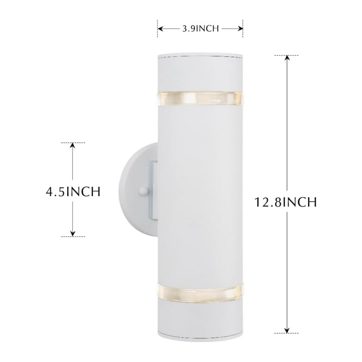 SCSH01 120V Line Voltage LED Stainless Steel Cylinder Up Down Light 2 Directional Sconce Lighting Medium Base Sockets