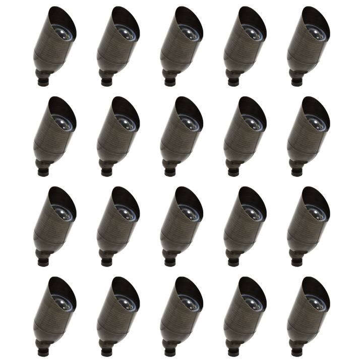 Outdoor Landscape Lighting LED 12V Low Voltage RAL8101S x20 Package Brass Accent Light Low Voltage LED Outdoor Landscape Spotlight [FINAL SALE]