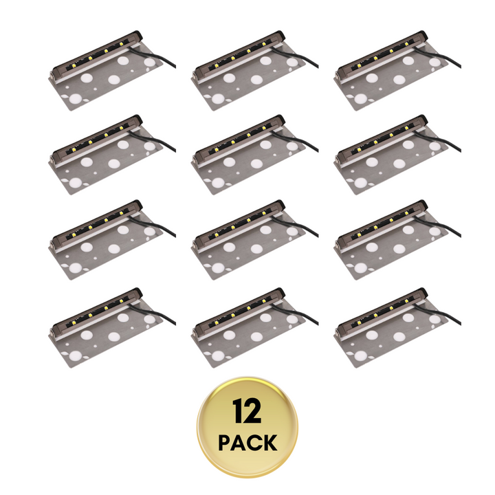 RHL8501R x12 Package Low Voltage Bronze 2700K Hardscape Paver Light Retaining Wall LED Step Lighting