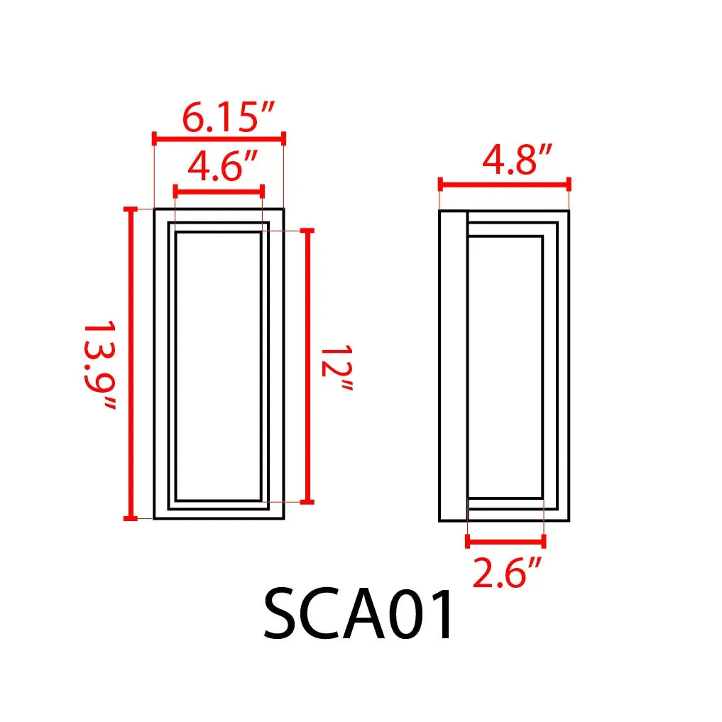 Outdoor Landscape Lighting LED 12V Low Voltage SCA01-14 Integrated LED 22W RGBCW Wi-Fi and Bluetooth Control 14″x6.2″x4.9″ 12V Low Voltage Aluminum Wall Sconce Lighting IP65 Waterproof