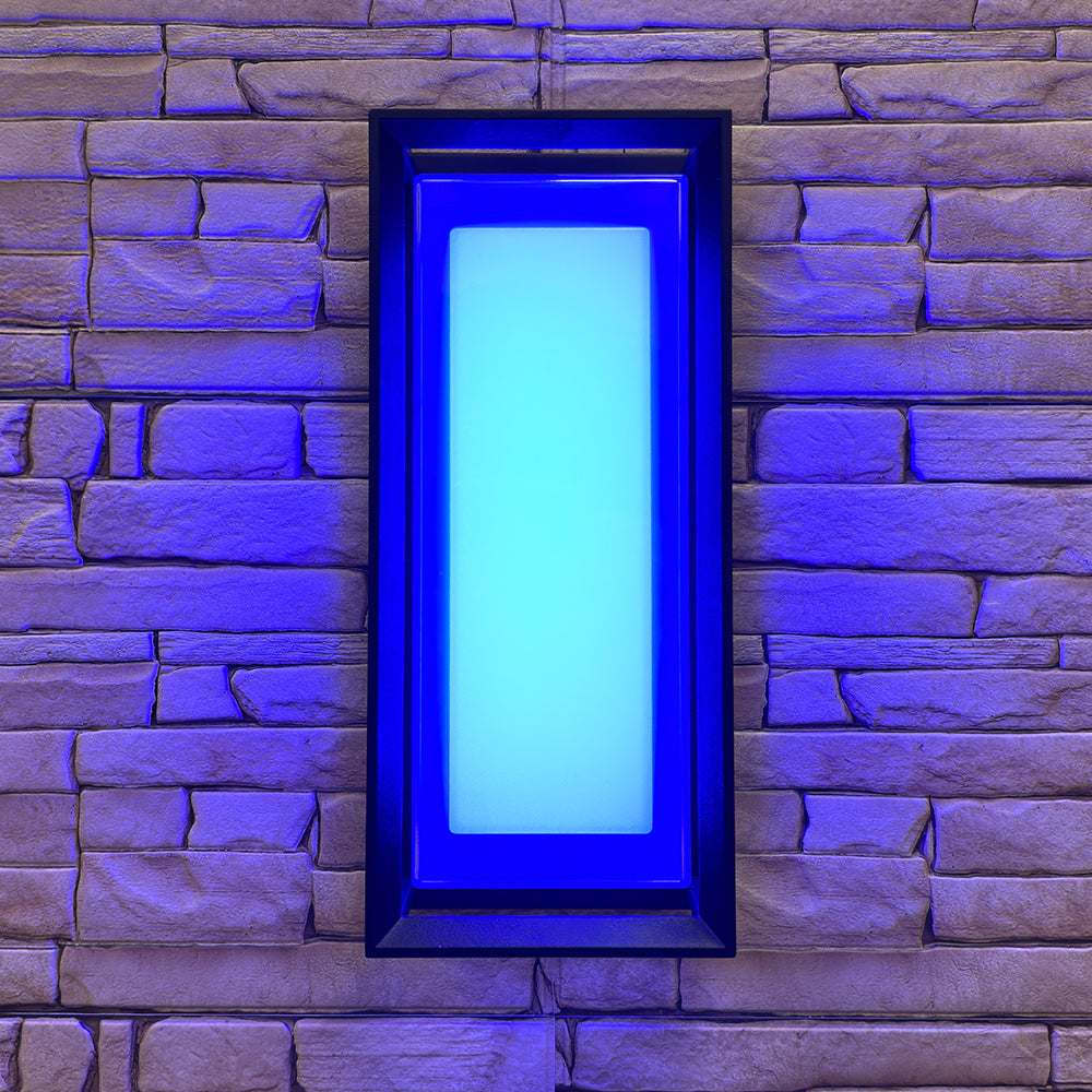 SCA01-14 Integrated LED 22W RGBCW Wi-Fi and Bluetooth Control 14″x6.2″x4.9″ 12V Low Voltage Aluminum Wall Sconce Lighting IP65 Waterproof