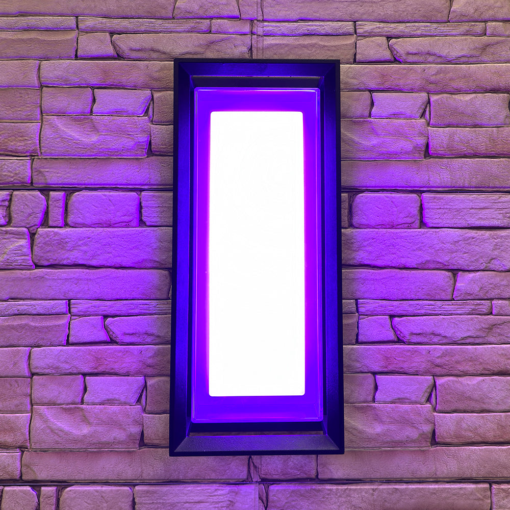 SCA01-14 Integrated LED 22W RGBCW Wi-Fi and Bluetooth Control 14″x6.2″x4.9″ 12V Low Voltage Aluminum Wall Sconce Lighting IP65 Waterproof