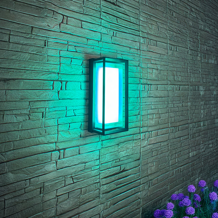 SCA01-14 Integrated LED 22W RGBCW Wi-Fi and Bluetooth Control 14″x6.2″x4.9″ 12V Low Voltage Aluminum Wall Sconce Lighting IP65 Waterproof