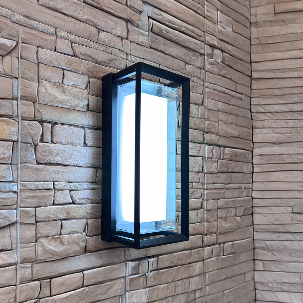 SCA01-14 Integrated LED 22W RGBCW Wi-Fi and Bluetooth Control 14″x6.2″x4.9″ 12V Low Voltage Aluminum Wall Sconce Lighting IP65 Waterproof