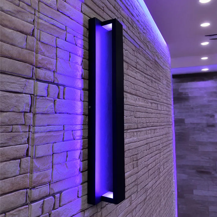 Outdoor Landscape Lighting LED 12V Low Voltage SCA02-24 Integrated LED 24W RGBCW Wi-Fi and Bluetooth Control 24″x4.9″x3.5″ 12V Low Voltage Aluminum Wall Sconce Lighting IP65 Waterproof