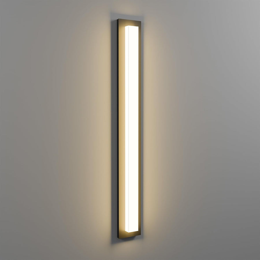 Outdoor Landscape Lighting LED 12V Low Voltage SCH17 1-Pack LED 39.4 Inch Rectangular Modern Outdoor Wall Sconce Light 2500LM, 2900K Aluminum and Acrylic Integrated LED 46W Line Voltage 110V AC IP65