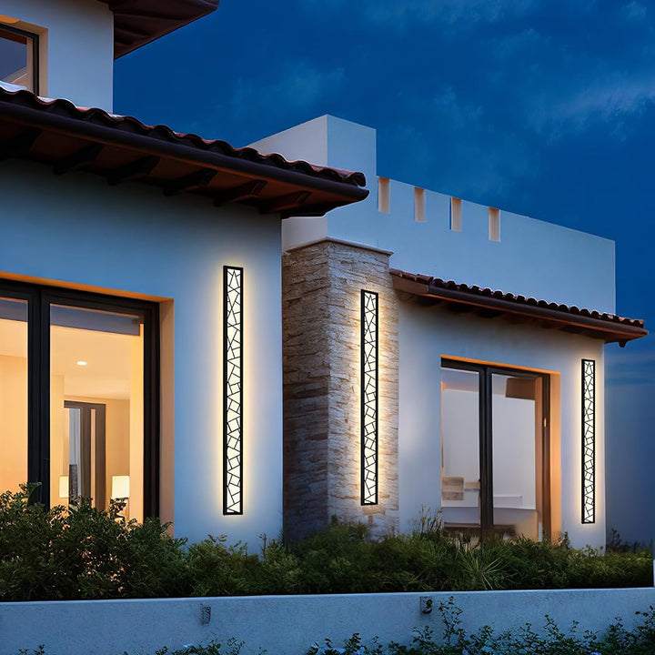 Outdoor Landscape Lighting LED 12V Low Voltage SCH18 1-Pack LED 39.4 Inch Rectangular Modern Outdoor Wall Sconce Light 32W 3200LM 3000K Aluminum and Acrylic Integrated LED Line Voltage 110V AC IP67