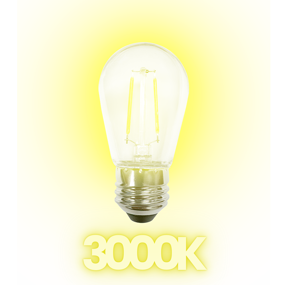 Outdoor Landscape Lighting LED 12V Low Voltage SL101 Replacement Light Bulbs 2W LED S14 E26 12V Low Voltage Edison Style for Bistro String Lights Warm White 3000K