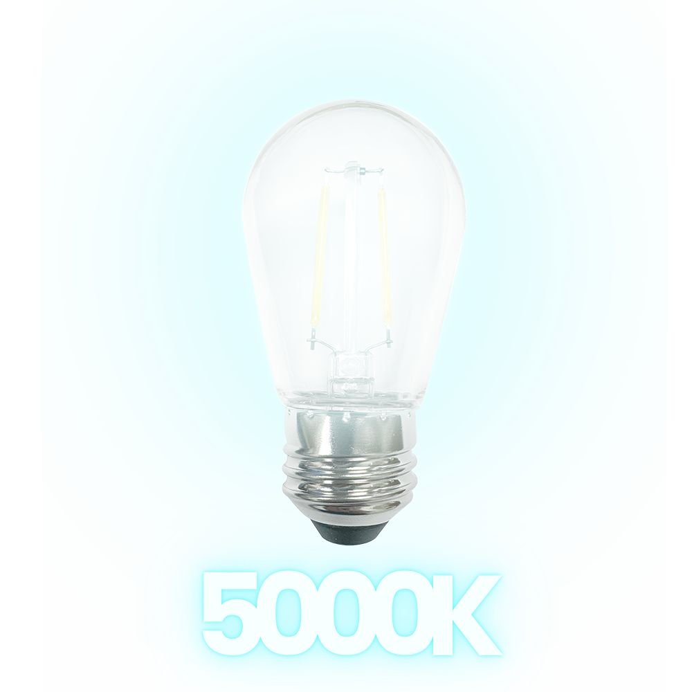 Outdoor Landscape Lighting LED 12V Low Voltage SL101 Replacement Light Bulbs 2W LED S14 E26 12V Low Voltage Edison Style for Bistro String Lights Cool White 5000K