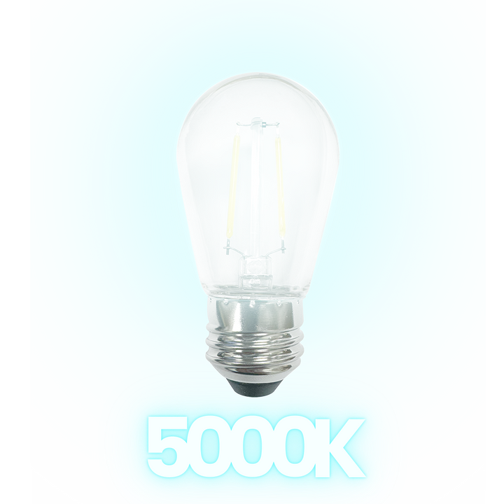 Outdoor Landscape Lighting LED 12V Low Voltage SL101 Replacement Light Bulbs 2W LED S14 E26 12V Low Voltage Edison Style for Bistro String Lights Cool White 5000K