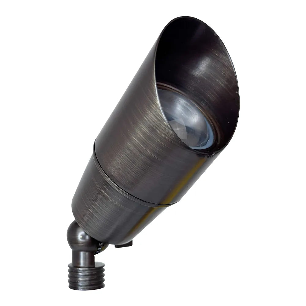 SPB01 Cast Brass Spotlight | Lamp Ready 12V Low Voltage Landscape Light