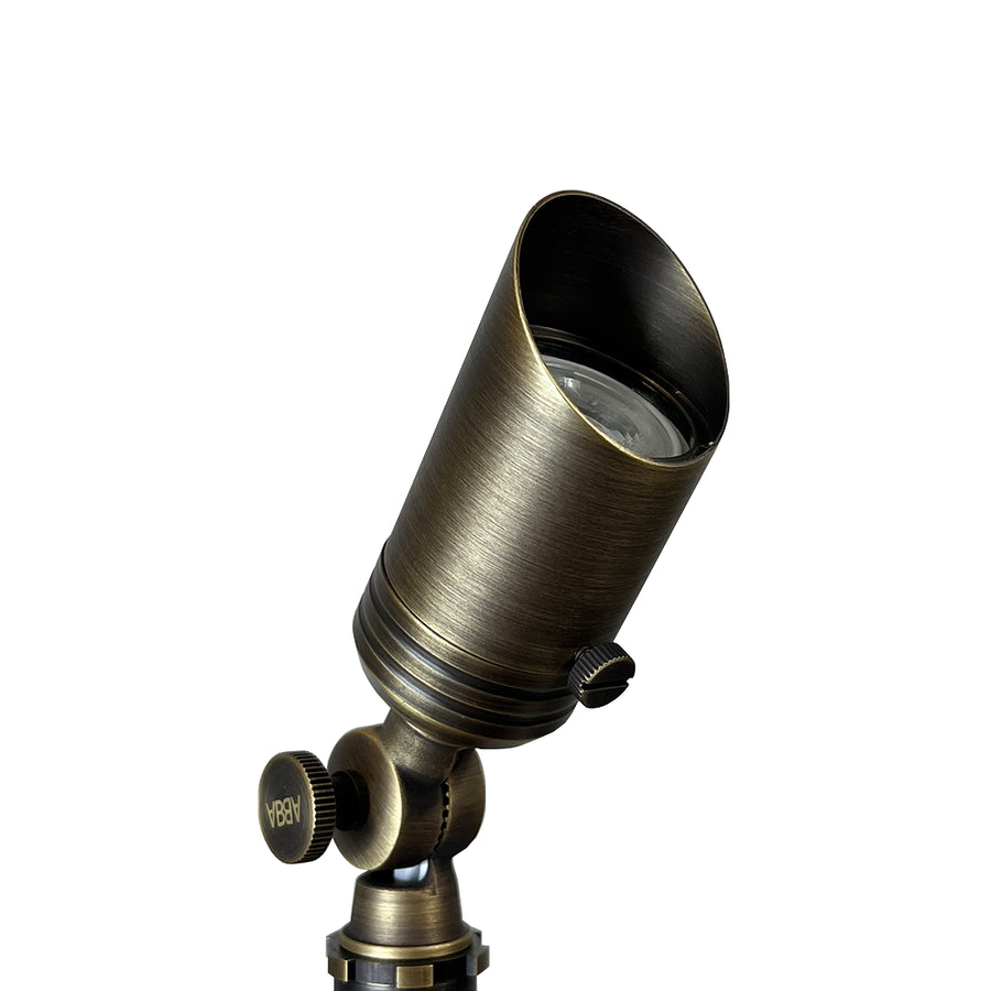 Outdoor Landscape Lighting LED 12V Low Voltage SPB02 12V Low Voltage Small Directional Bullet Brass Spotlight Outdoor Landscape Lighting Natural Brass
