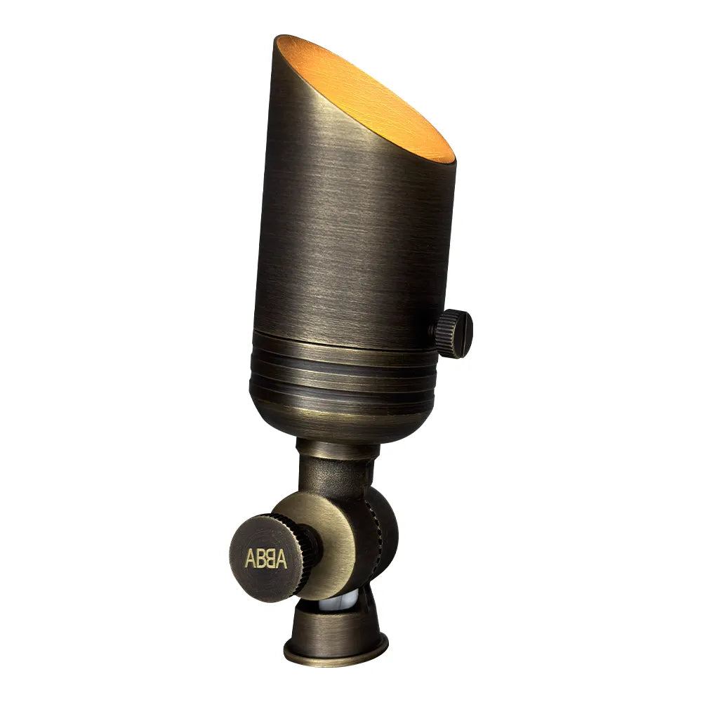 Outdoor Landscape Lighting LED 12V Low Voltage SPB02 4x/8x/12x Package 12V Low Voltage Small Directional Bullet Brass Spotlight Outdoor Landscape Lighting 2W 3000K Bulb