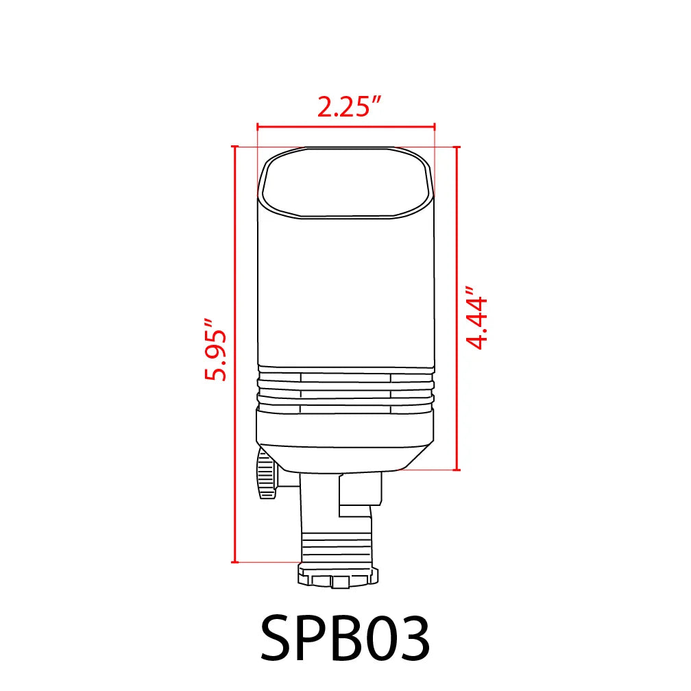 Outdoor Landscape Lighting LED 12V Low Voltage SPB03 Cast Brass Spot Light | Lamp Ready 12V Low Voltage Landscape Light