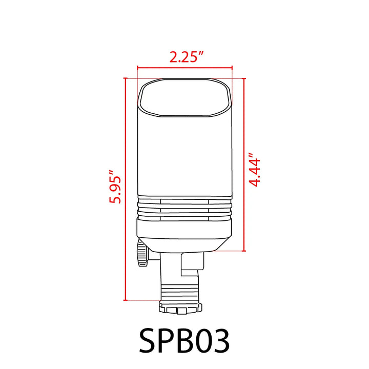 Outdoor Landscape Lighting LED 12V Low Voltage SPB03 Cast Brass Spot Light | Lamp Ready 12V Low Voltage Landscape Light