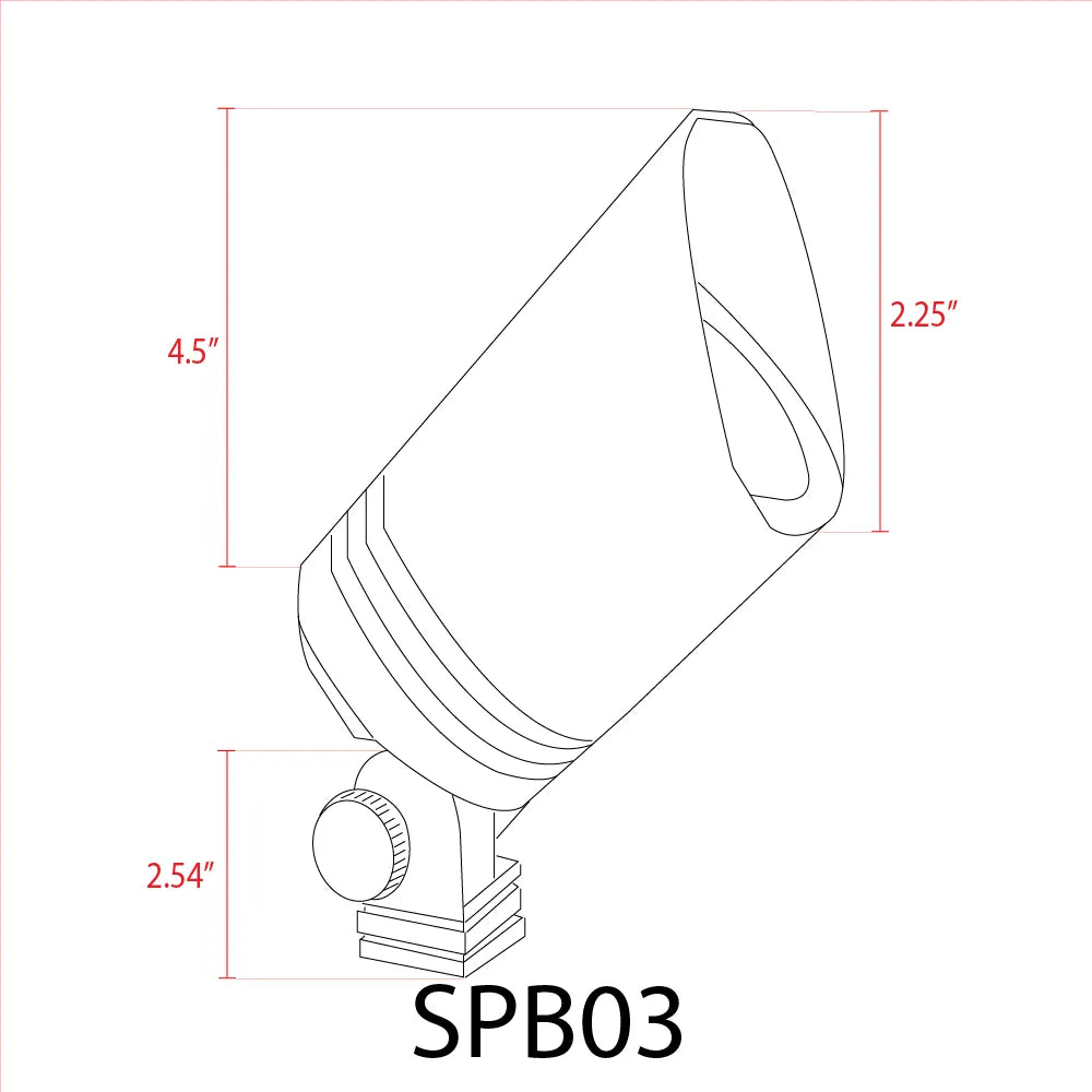 SPB03 Cast Brass Spot Light | Lamp Ready Low Voltage Landscape Light