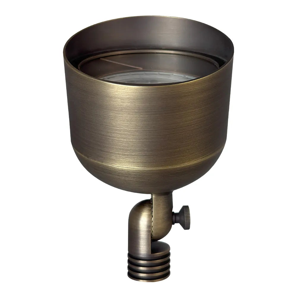 SPB07 Cast Brass Flood Light | Lamp Ready 12V Low Voltage Landscape Light