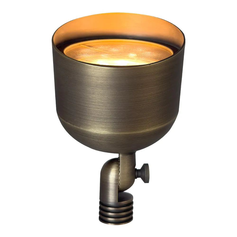 SPB07 Cast Brass Flood Light | Lamp Ready 12V Low Voltage Landscape Light