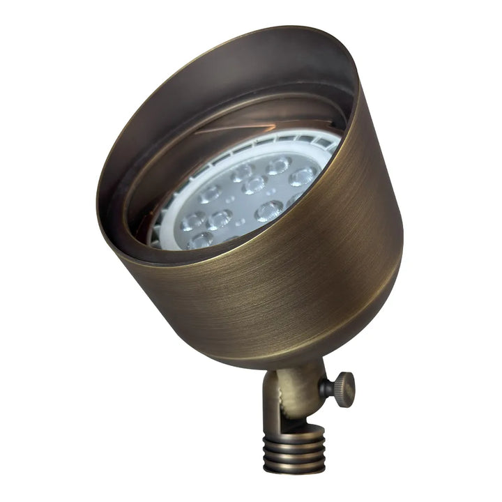 SPB07 Cast Brass Flood Light | Lamp Ready 12V Low Voltage Landscape Light