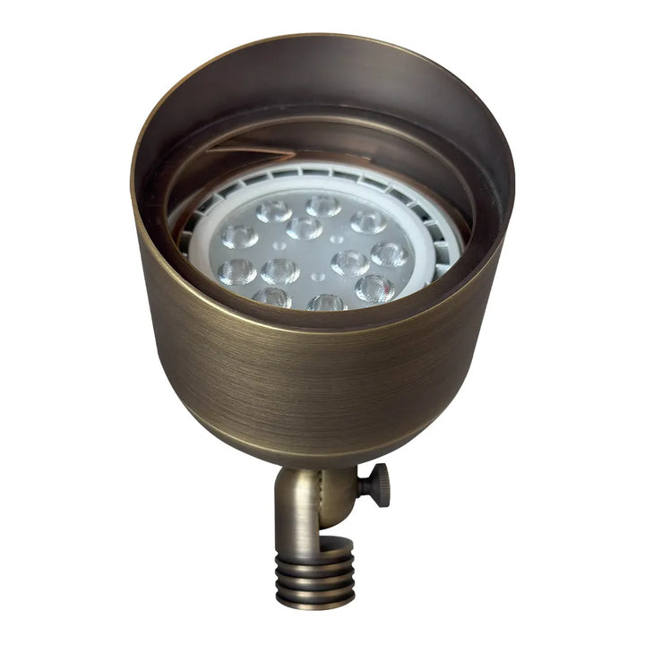 Outdoor Landscape Lighting LED 12V Low Voltage SPB07 4x/8x/12x Brass Outdoor Floodlight 12V Low Voltage LED Landscape Lighting Package with PAR36 10W 160° 3000K Bulb
