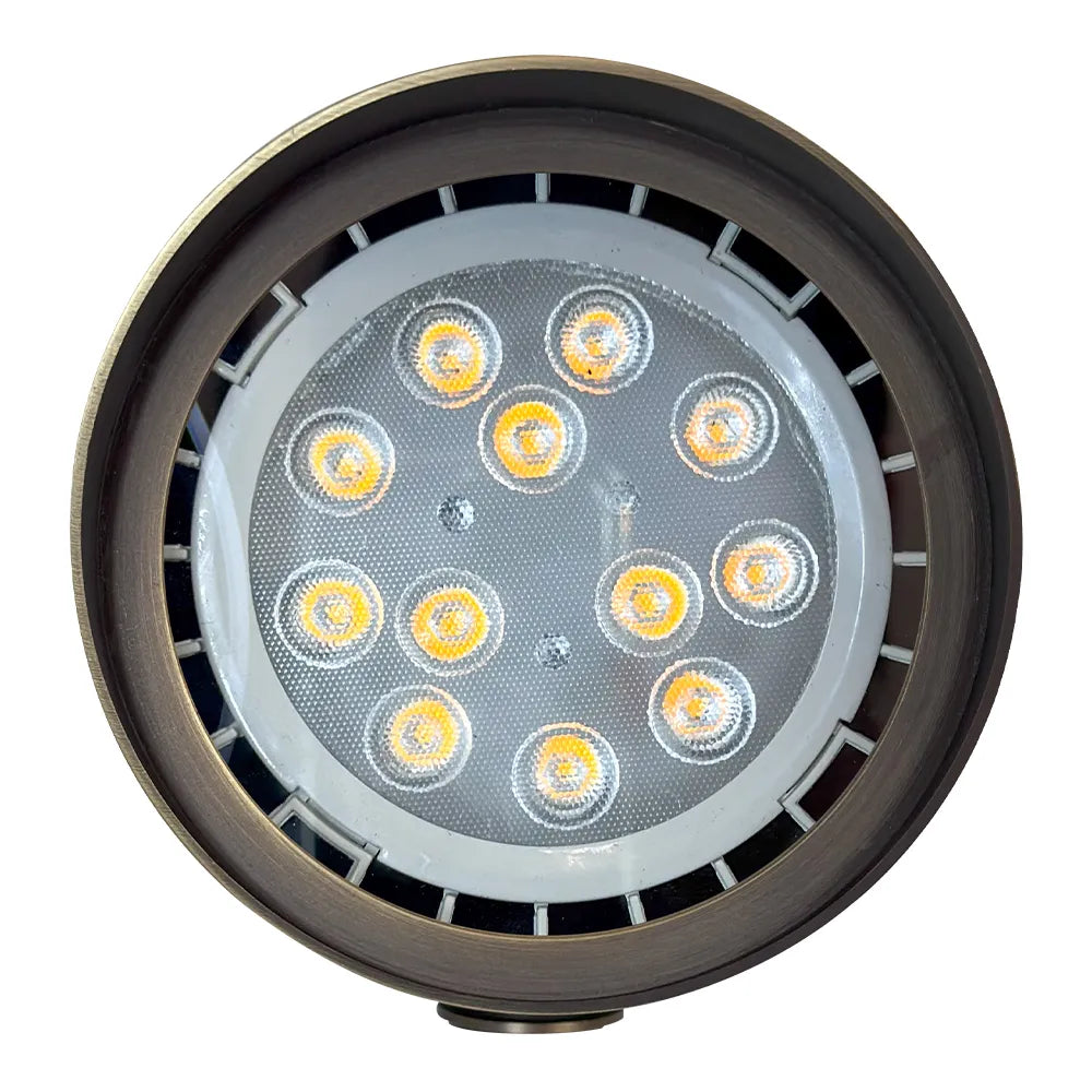 SPB07 Cast Brass Flood Light | Lamp Ready 12V Low Voltage Landscape Light