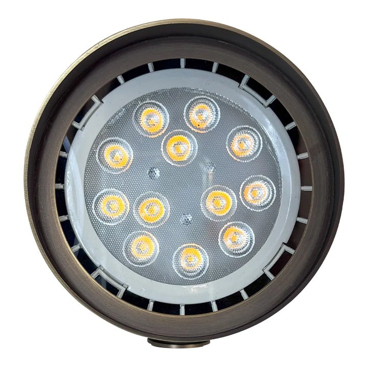 SPB07 Cast Brass Flood Light | Lamp Ready 12V Low Voltage Landscape Light