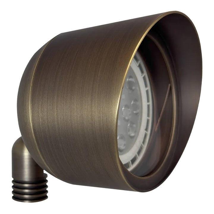 SPB07 Cast Brass Flood Light | Lamp Ready 12V Low Voltage Landscape Light